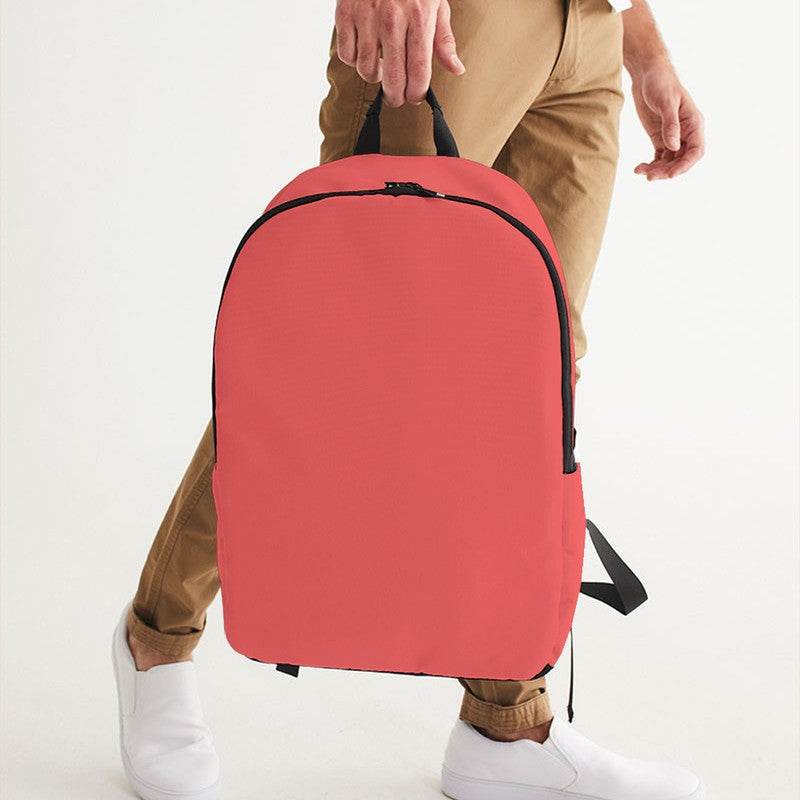 Medium-Light Medium Red Waterproof Backpack (RPI1-ME-ML) - Man Holding CloseUp