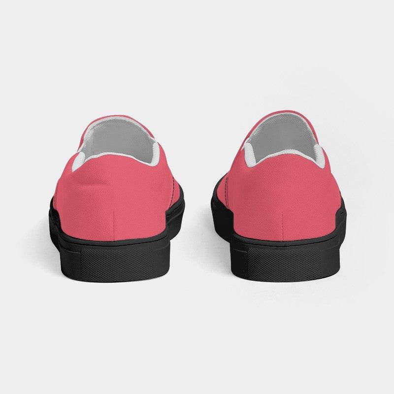 Medium-Light Medium Red Women's Slip-On Canvas Sneakers (RPI2-ME-ML) - Back