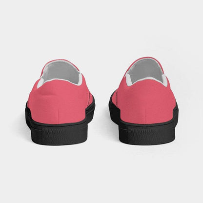 Medium-Light Medium Red Women's Slip-On Canvas Sneakers (RPI2-ME-ML) - Back