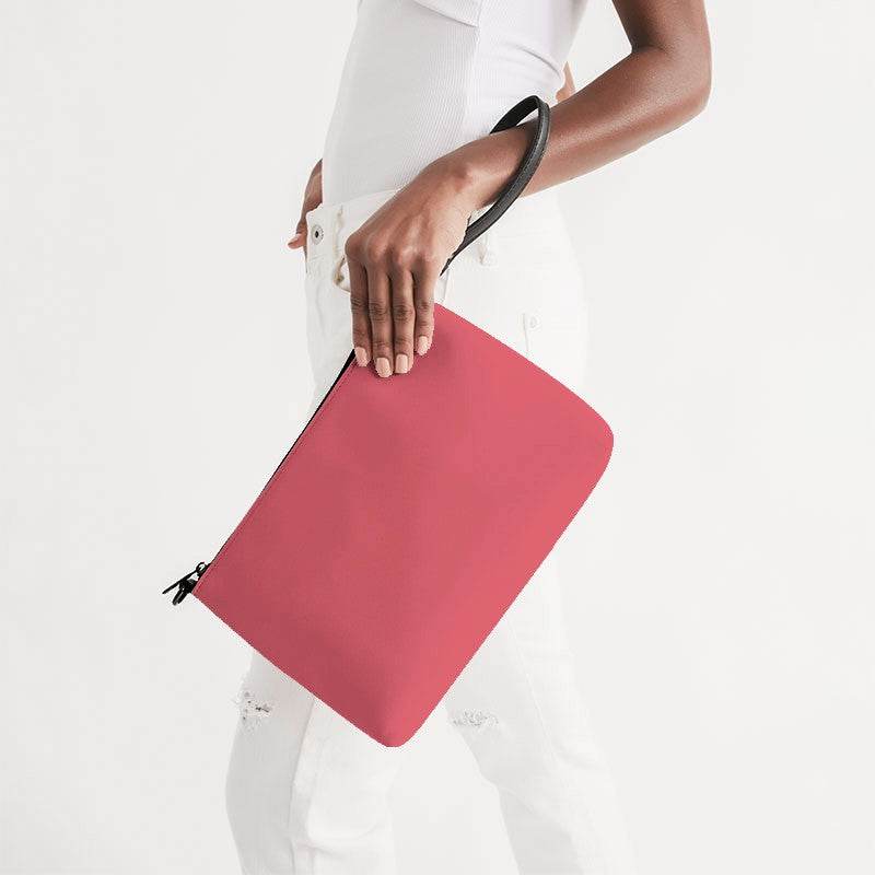 Medium-Light Medium Red Zip Pouch (RPI2-ME-ML) - Side Holding