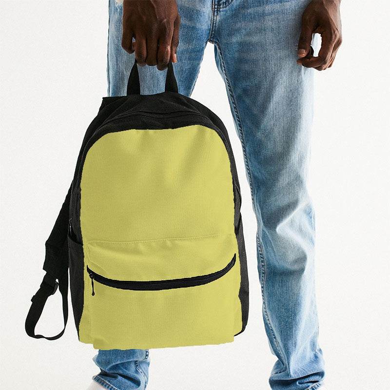 Medium-Light Medium Yellow Canvas Backpack (LY2-ME-ML) - Man Holding