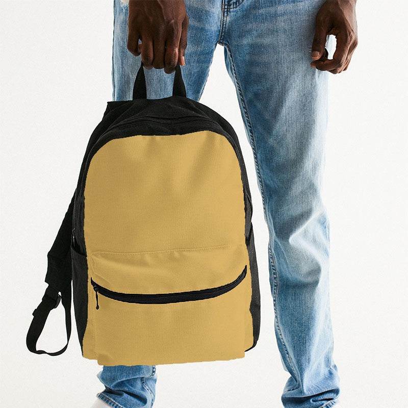 Medium-Light Medium Yellow Canvas Backpack (YO1-ME-ML) - Man Holding