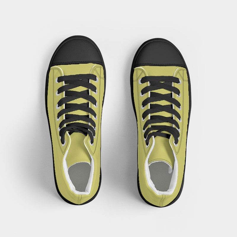Medium-Light Medium Yellow Women's High-Top Canvas Sneakers (LY2-ME-ML) - Top