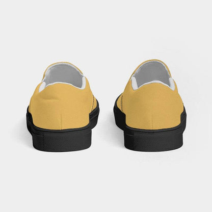 Medium-Light Medium Yellow Women's Slip-On Canvas Sneakers (YO1-ME-ML) - Back