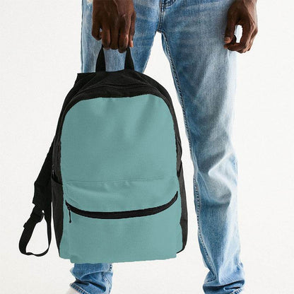 Medium-Light Muted Blue-Green Canvas Backpack (CBG2-MU-ML) - Man Holding