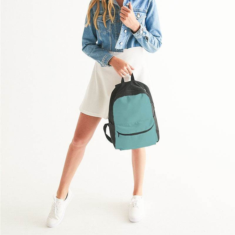Medium-Light Muted Blue-Green Canvas Backpack (CBG2-MU-ML) - Woman
