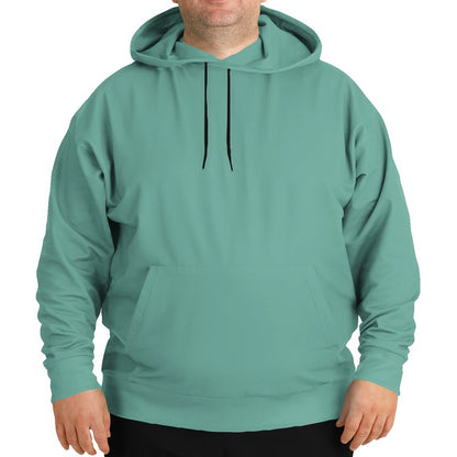 Medium-Light Muted Blue-Green Hoodie PLUS (BG-MU-ML) - Man Front PLUS