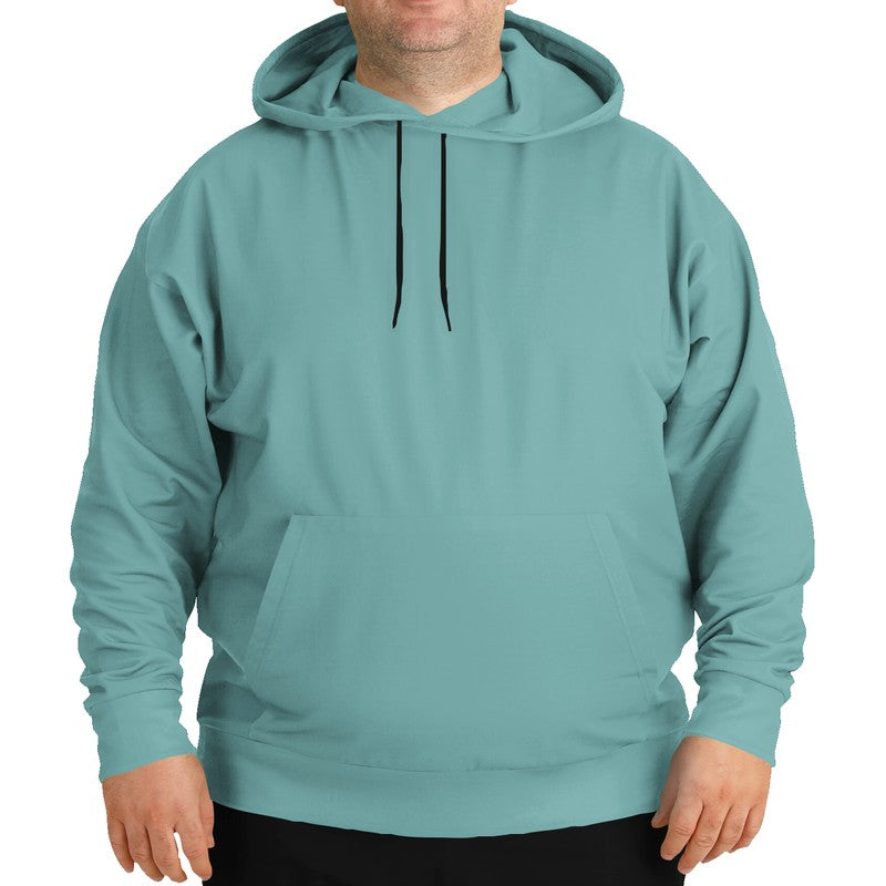 Medium-Light Muted Blue-Green Hoodie PLUS (CBG2-MU-ML) - Man Front PLUS