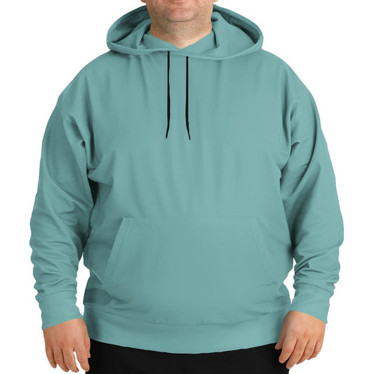 Medium-Light Muted Blue-Green Hoodie PLUS (CBG2-MU-ML) - Man Front PLUS