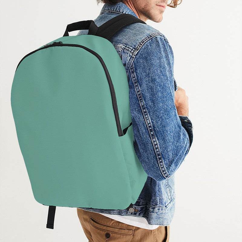 Medium-Light Muted Blue-Green Waterproof Backpack (BG-MU-ML) - Man CloseUp