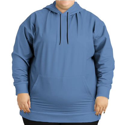 Medium-Light Muted Blue Hoodie PLUS (IB2-MU-ML) - Woman Front PLUS