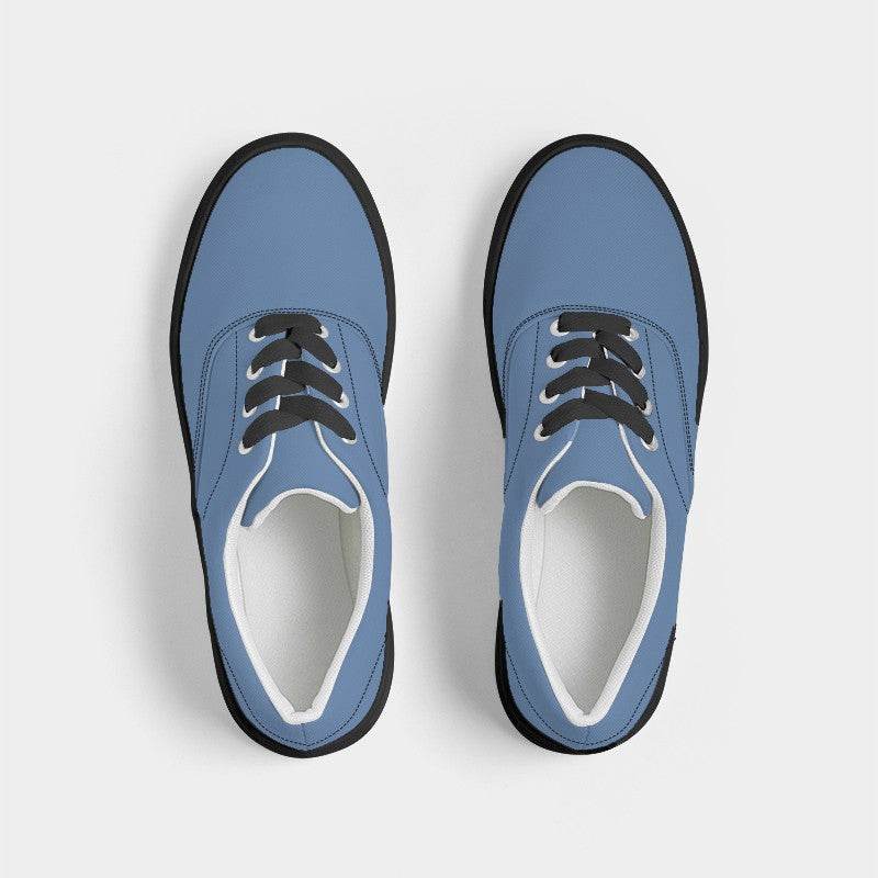 Medium-Light Muted Blue Women's Canvas Sneakers (IB2-MU-ML) - Top