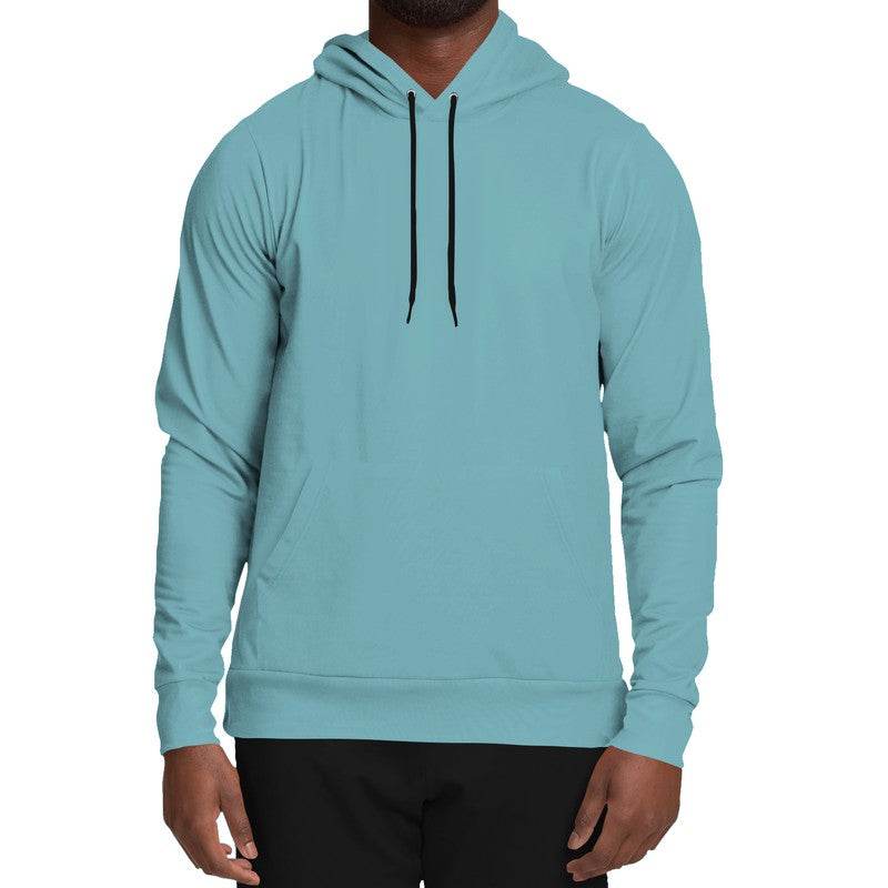 Medium-Light Muted Cyan Hoodie (C-MU-ML) - Man Front