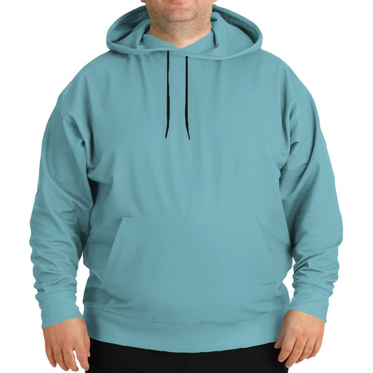 Medium-Light Muted Cyan Hoodie PLUS (C-MU-ML) - Man Front PLUS