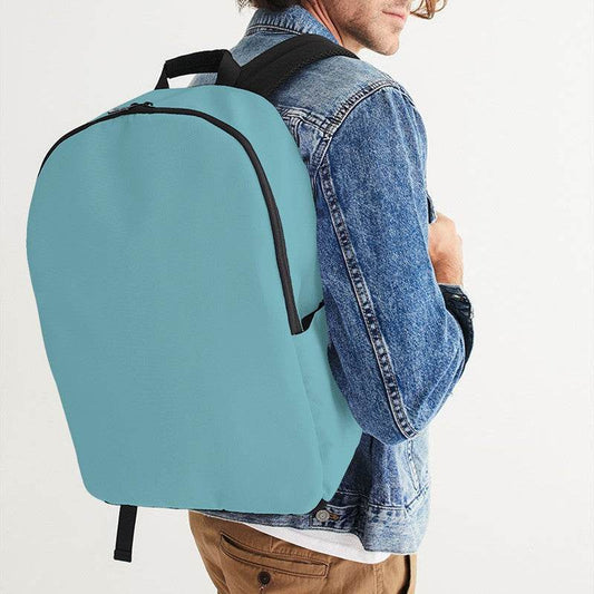 Medium-Light Muted Cyan Waterproof Backpack (C-MU-ML) - Man CloseUp