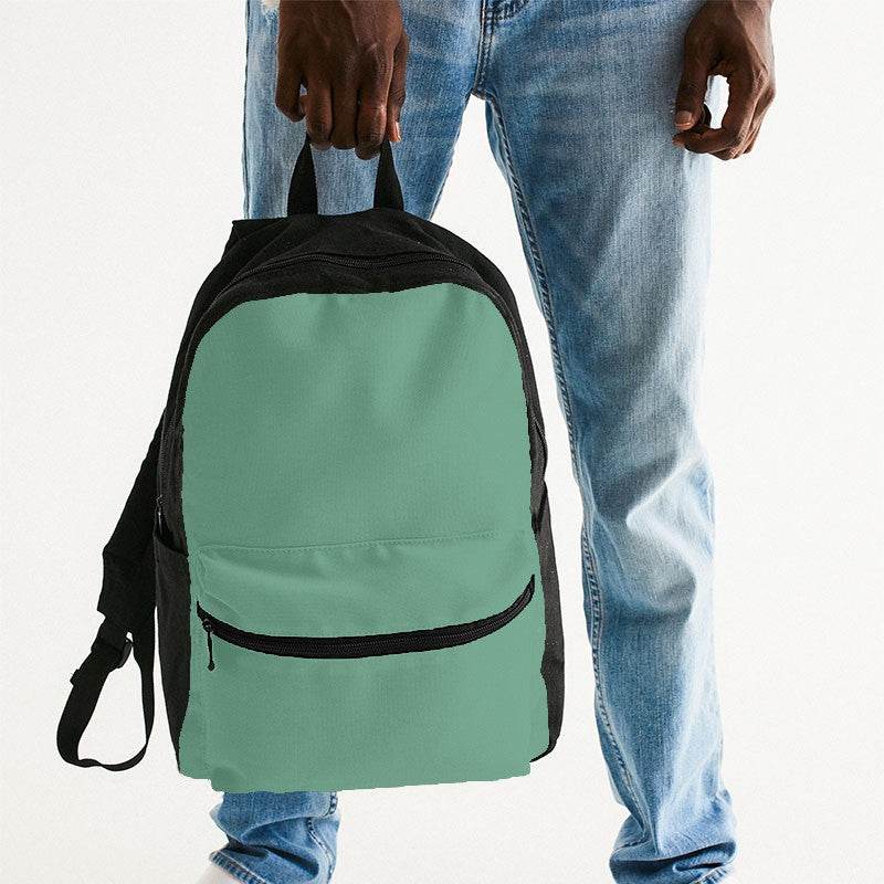 Medium-Light Muted Green Canvas Backpack (BGG2-MU-ML) - Man Holding