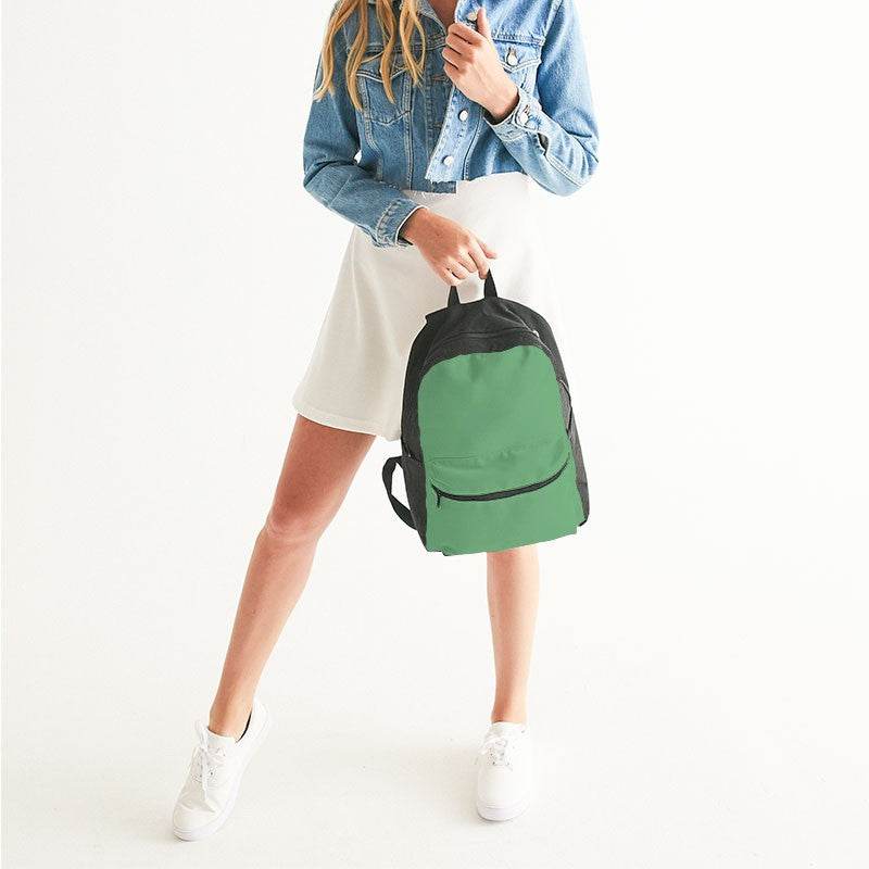 Medium-Light Muted Green Canvas Backpack (G-MU-ML) - Woman