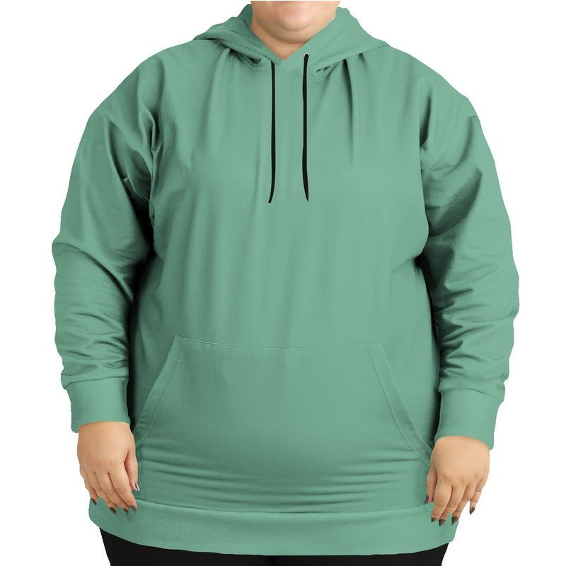 Medium-Light Muted Green Hoodie PLUS (BGG2-MU-ML) - Woman Front PLUS