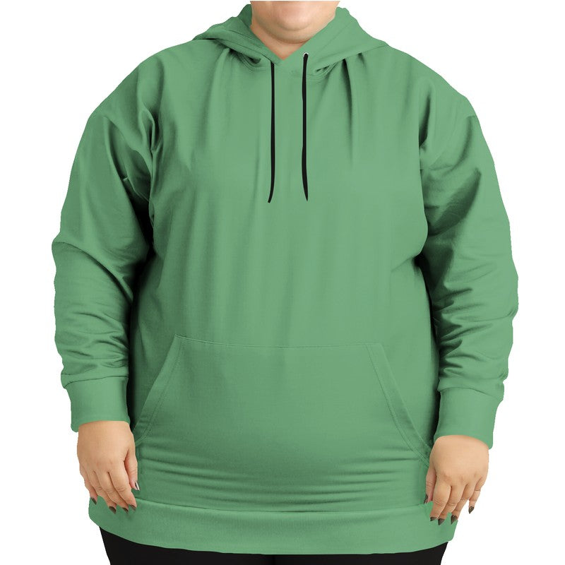 Medium-Light Muted Green Hoodie PLUS (G-MU-ML) - Woman Front PLUS