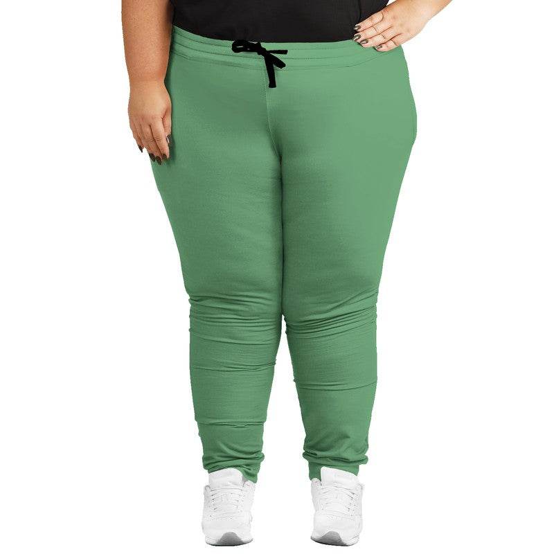 Medium-Light Muted Green Joggers PLUS (G-MU-ML) - Woman Front PLUS