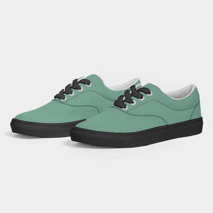 Medium-Light Muted Green Men's Canvas Sneakers (BGG2-MU-ML) - Side 3