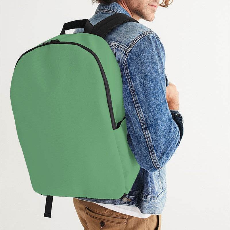 Medium-Light Muted Green Waterproof Backpack (G-MU-ML) - Man CloseUp