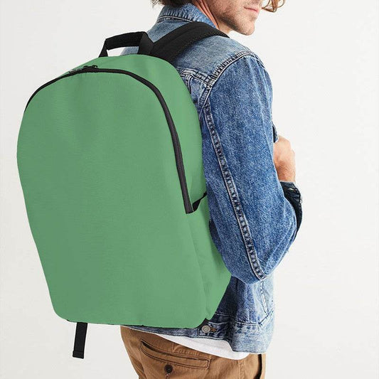 Medium-Light Muted Green Waterproof Backpack (G-MU-ML) - Man CloseUp