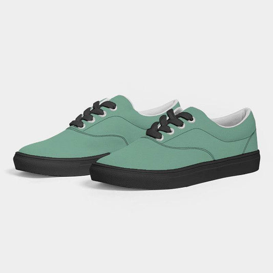 Medium-Light Muted Green Women's Canvas Sneakers (BGG2-MU-ML) - Side 3