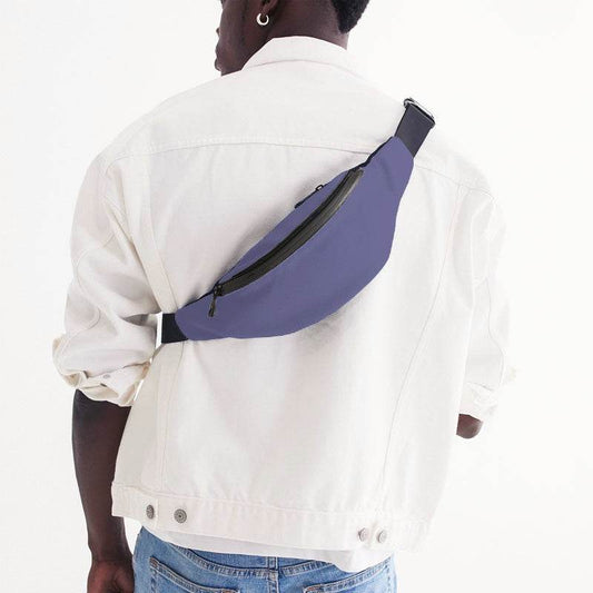 Medium-Light Muted Indigo Belt Bag (PUI2-MU-ML) - Man Back