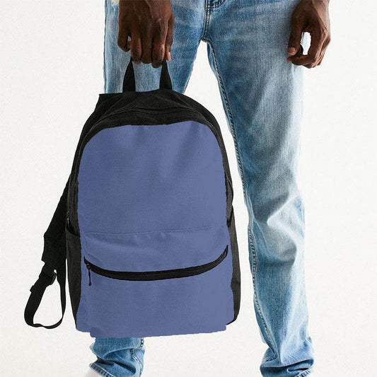 Medium-Light Muted Indigo Canvas Backpack (I-MU-ML) - Man Holding