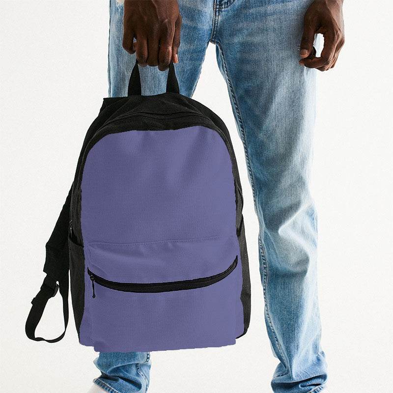 Medium-Light Muted Indigo Canvas Backpack (PUI2-MU-ML) - Man Holding