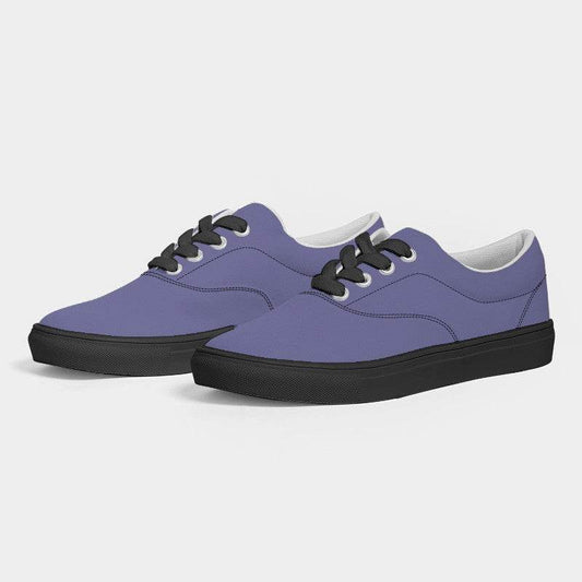Medium-Light Muted Indigo Men's Canvas Sneakers (PUI2-MU-ML) - Side 3