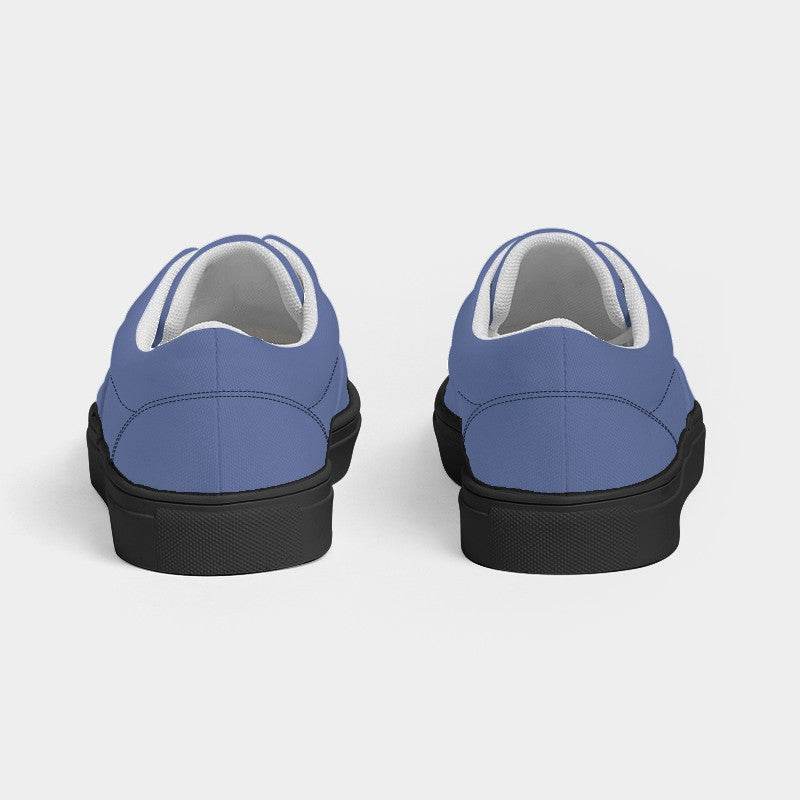 Medium-Light Muted Indigo Women's Canvas Sneakers (I-MU-ML) - Back