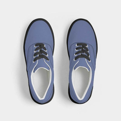 Medium-Light Muted Indigo Women's Canvas Sneakers (I-MU-ML) - Top