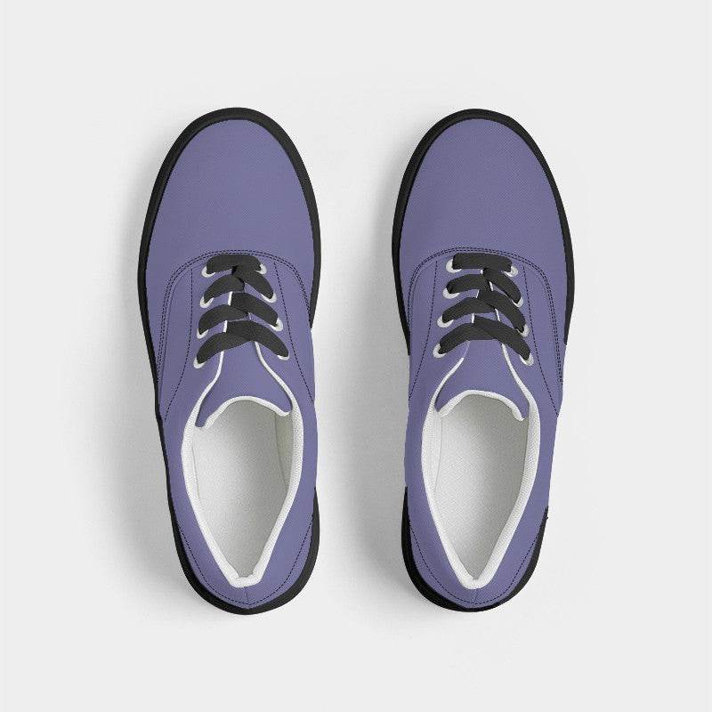 Medium-Light Muted Indigo Women's Canvas Sneakers (PUI2-MU-ML) - Top