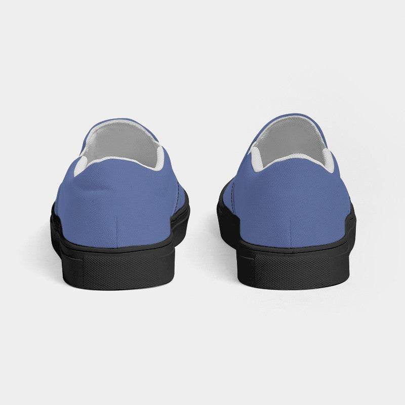 Medium-Light Muted Indigo Women's Slip-On Canvas Sneakers (I-MU-ML) - Back