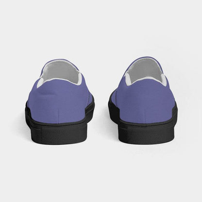 Medium-Light Muted Indigo Women's Slip-On Canvas Sneakers (PUI2-MU-ML) - Back