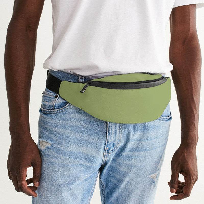 Medium-Light Muted Lime Belt Bag (L-MU-ML) - Man Front CloseUp