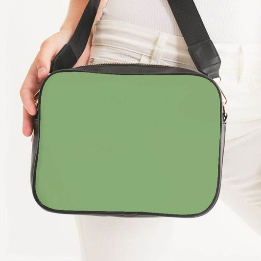 Medium-Light Muted Lime Crossbody Bag (GL2-MU-ML) - Woman Front CloseUp