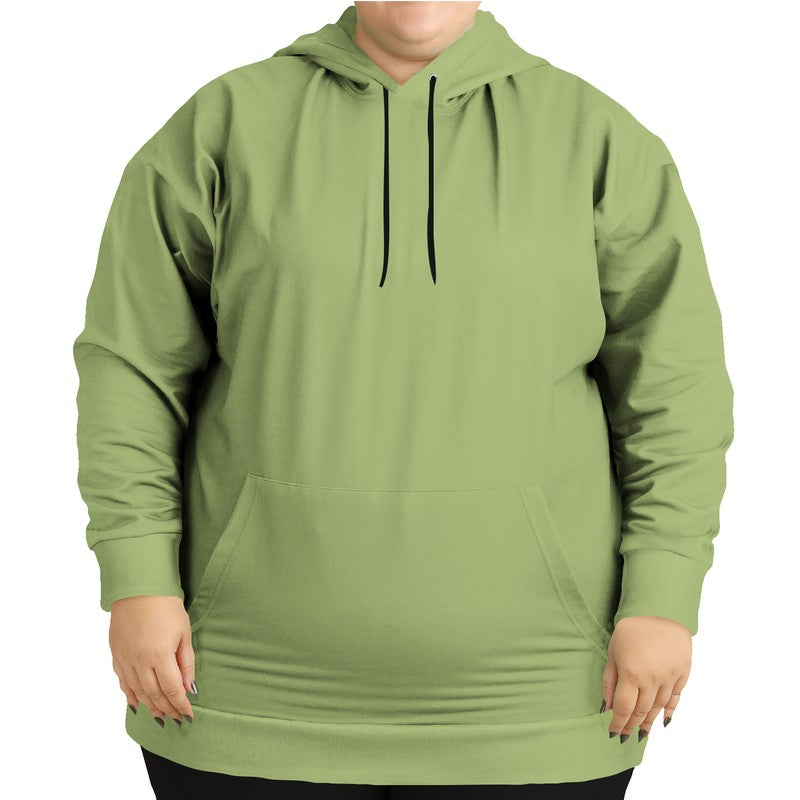 Medium-Light Muted Lime Hoodie PLUS (L-MU-ML) - Woman Front PLUS