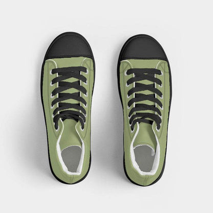 Medium-Light Muted Lime Women's High-Top Canvas Sneakers (L-MU-ML) - Top