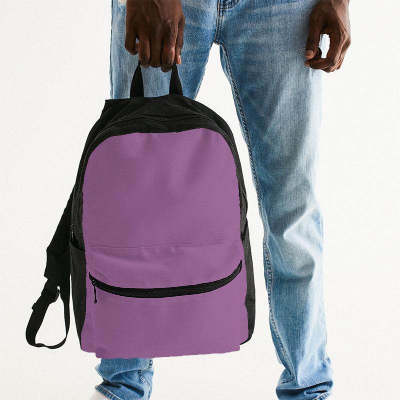 Medium-Light Muted Magenta Canvas Backpack (M-MU-ML) - Man Holding
