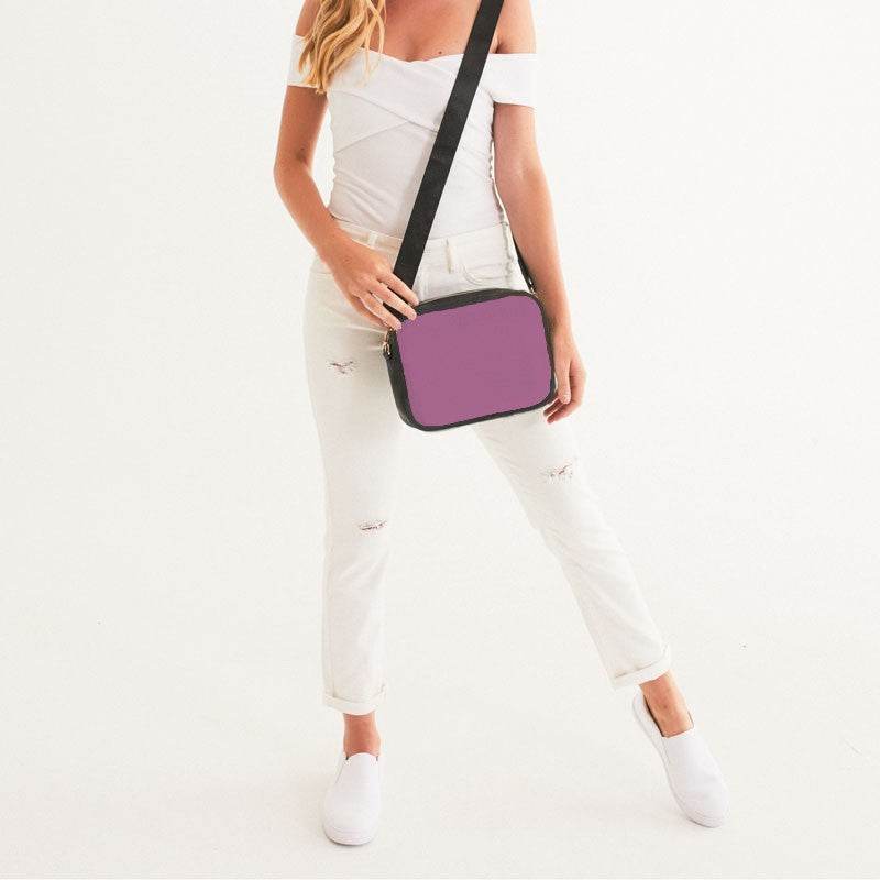 Medium-Light Muted Magenta Crossbody Bag (PIM2-MU-ML) - Woman Front