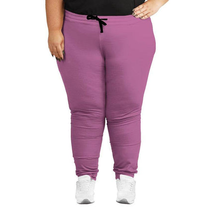 Medium-Light Muted Magenta Joggers PLUS (PIM2-MU-ML) - Woman Front PLUS