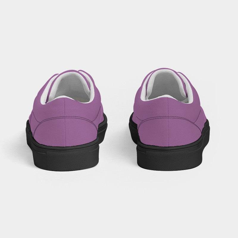 Medium-Light Muted Magenta Men's Canvas Sneakers (M-MU-ML) - Back