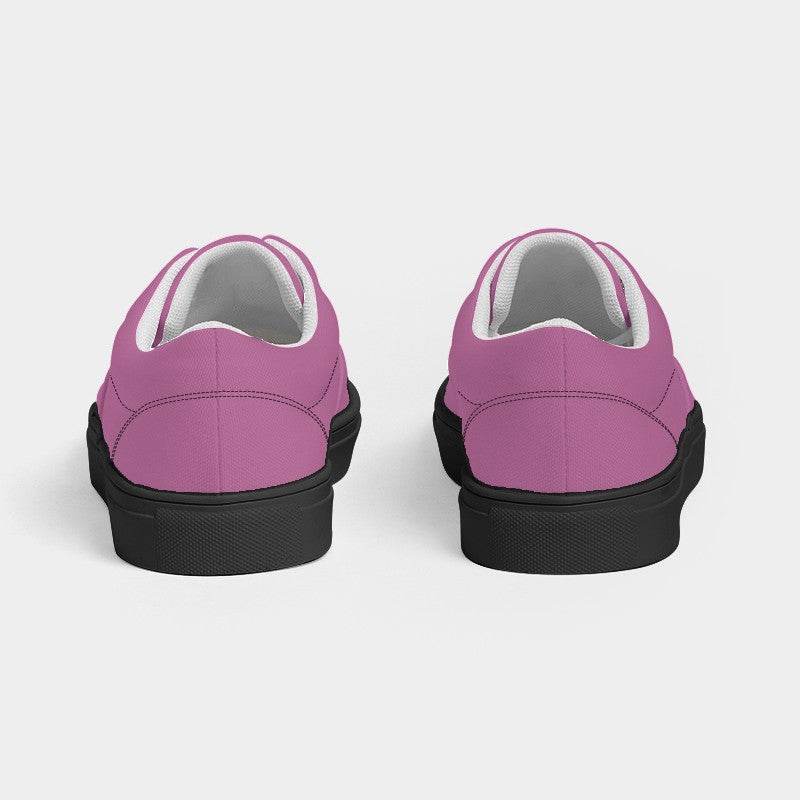 Medium-Light Muted Magenta Men's Canvas Sneakers (PIM2-MU-ML) - Back