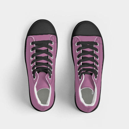 Medium-Light Muted Magenta Men's High-Top Canvas Sneakers (PIM2-MU-ML) - Top