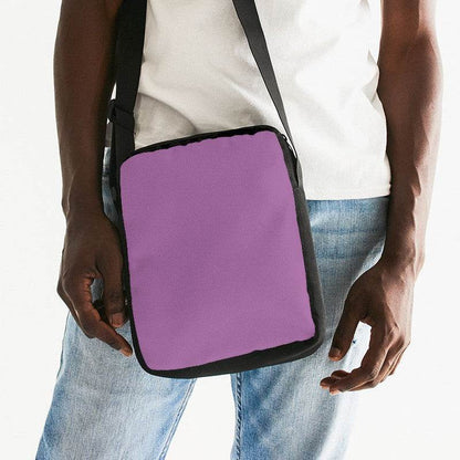 Medium-Light Muted Magenta Messenger Pouch (M-MU-ML) - Man Front CloseUp