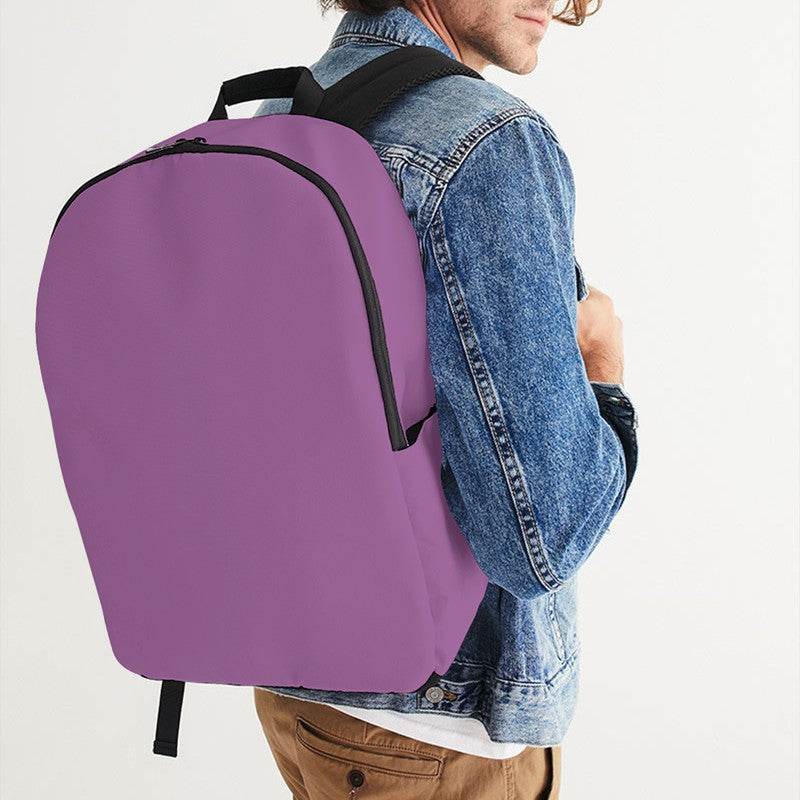 Medium-Light Muted Magenta Waterproof Backpack (M-MU-ML) - Man CloseUp