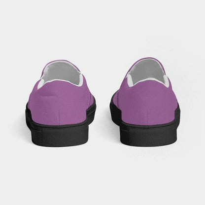 Medium-Light Muted Magenta Women's Slip-On Canvas Sneakers (M-MU-ML) - Back